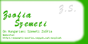 zsofia szemeti business card